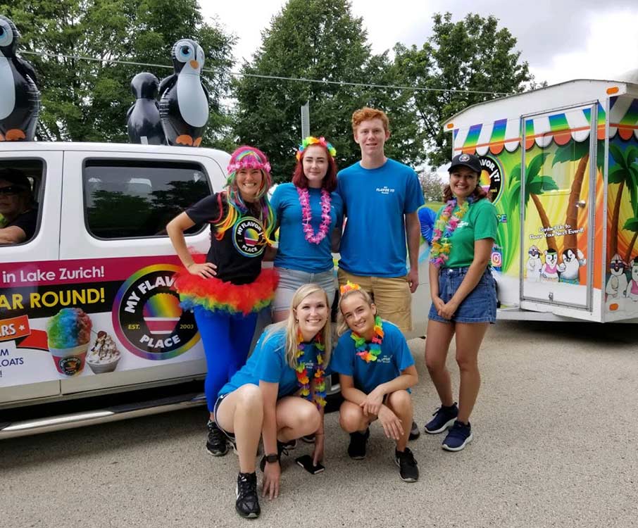 Our crew catering an outdoor event