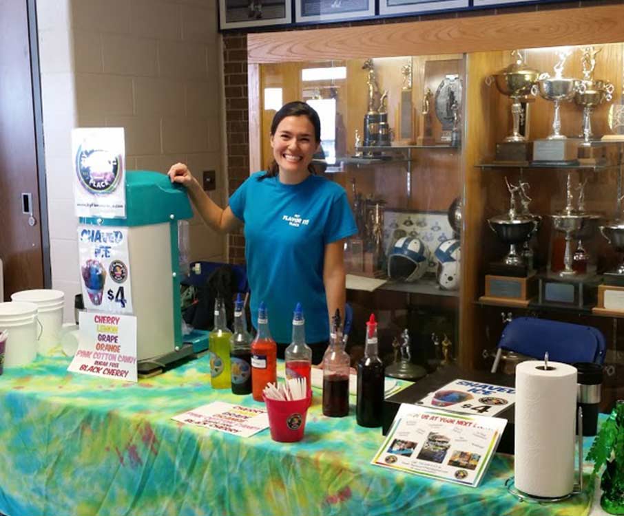 Ice cream and shaved ice services at a school fundraiser