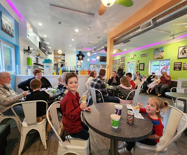 Inside one of our shaved ice shops
